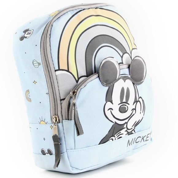 Disney Mickey Mouse Backpack Mini Child Harness 18M+ Insulated Lt Blue Grey - Picture 2 of 4